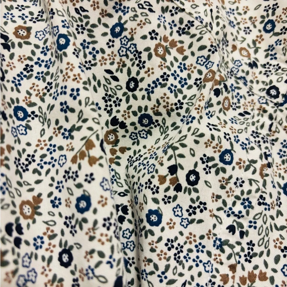 J. Crew slim flex casual shirt in white floral - Picture 2 of 5